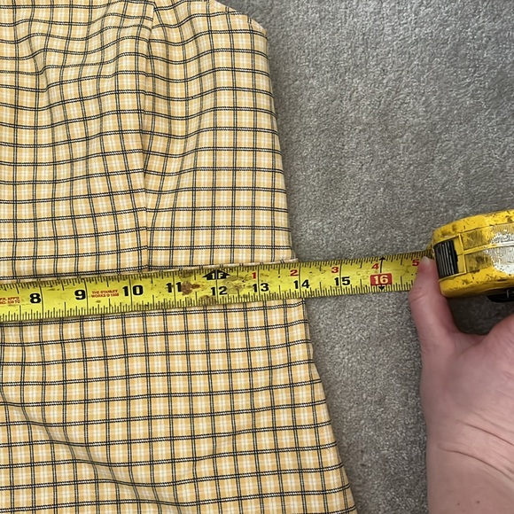 Hollister 90s Yellow Plaid Dress - Size S - Picture 8 of 10